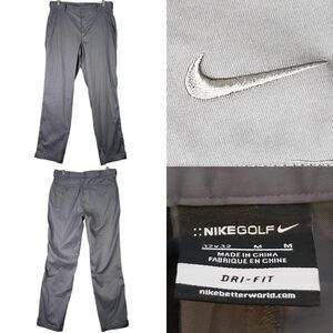 Nike Dri-Fit Golf Pants Men’s Size 32x32 Gray Straight Leg Chino Flat Front